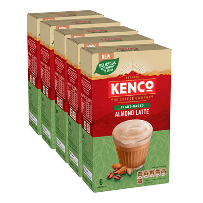 Convenient Kenco almond latte sachets for quick coffee on busy mornings
