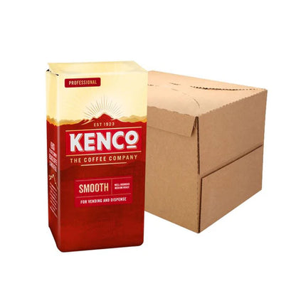 Eco-friendly packaging of Kenco Smooth Roast Instant Coffee refill bags.
