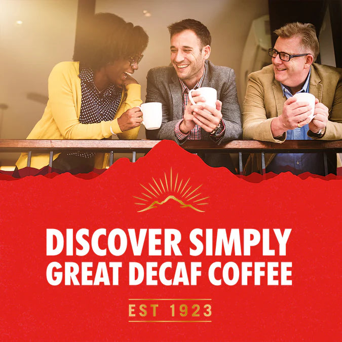 Office-friendly tin of Kenco decaf with 277 servings