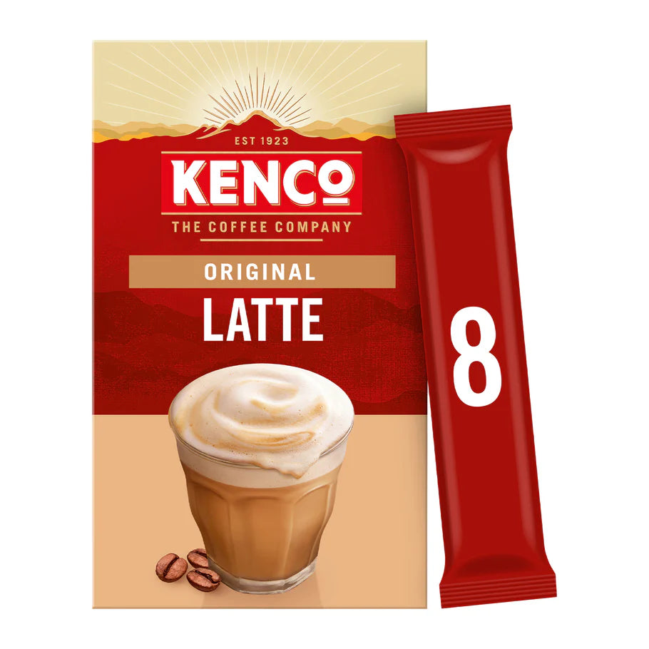 Smooth and creamy Kenco Latte coffee made instantly at home