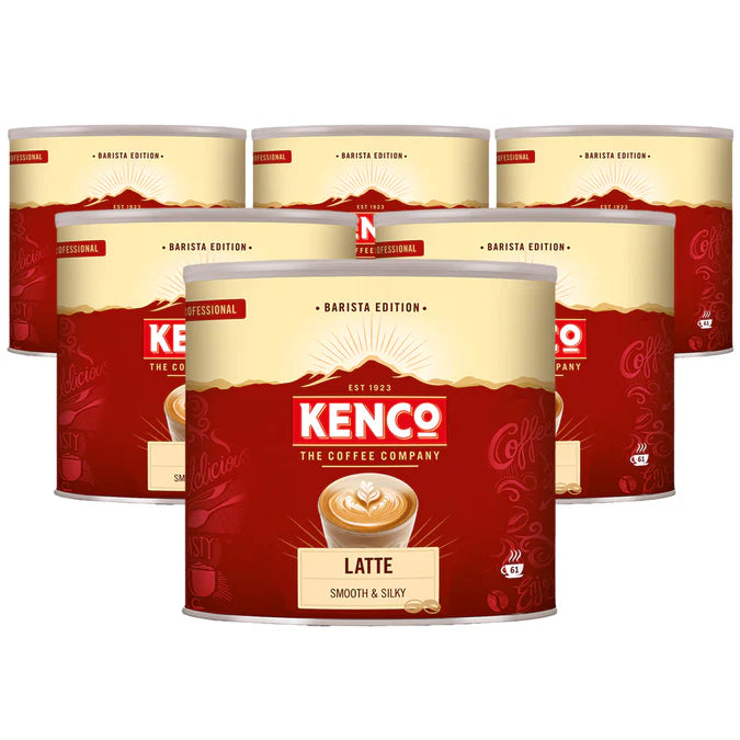 Case of 6 Kenco Latte Instant Coffee Tins