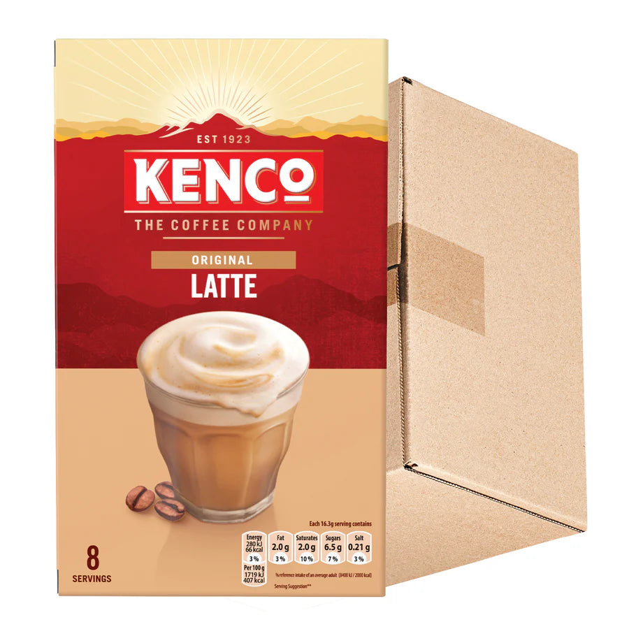 Kenco Latte Instant Coffee sachets bulk value pack 5x8