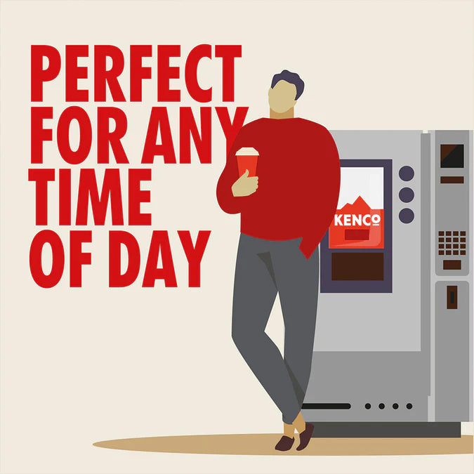 Kenco Millicano Americano instant coffee being used in a professional vending machine.