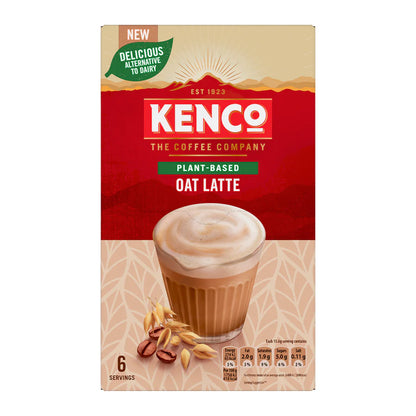 Bulk value pack of Kenco Plant Based Oat Latte Instant Coffee sachets