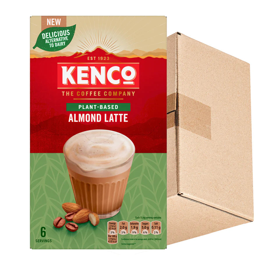 Barista-style almond latte with smooth frothy top