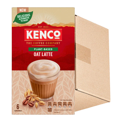 Barista-style plant-based oat latte with smooth frothy top