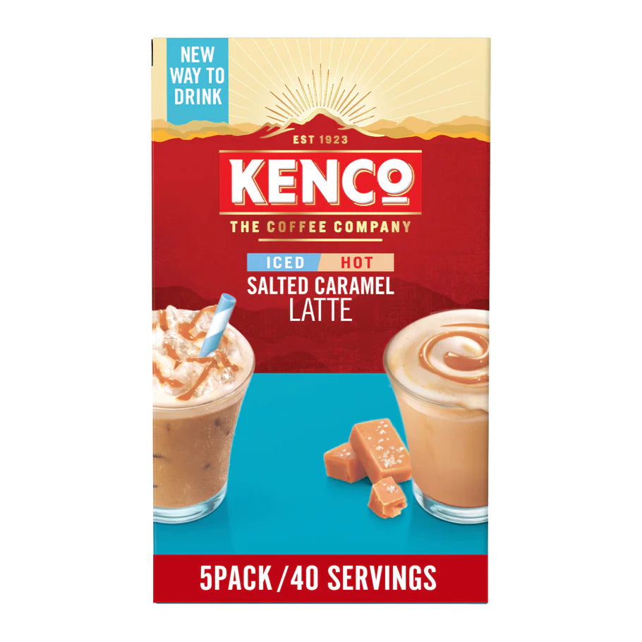 Hot or iced salted caramel latte made easy with Kenco instant sachets