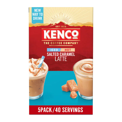 Hot or iced salted caramel latte made easy with Kenco instant sachets