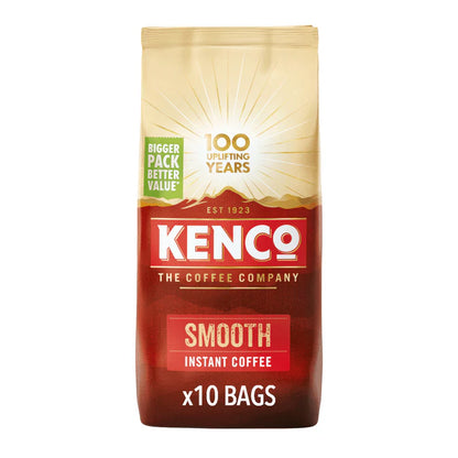 Single 300g refill bag of Kenco Smooth Roast Instant Coffee.