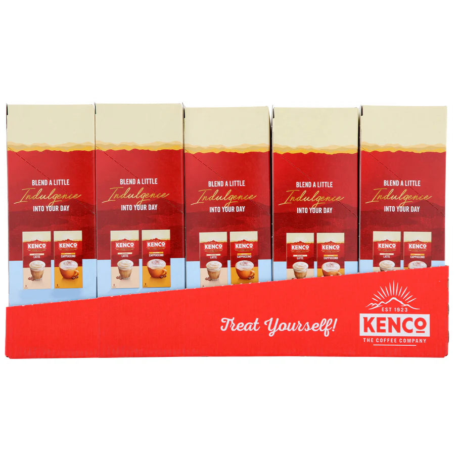 Convenient Kenco Unsweetened Cappuccino sachets for home and office