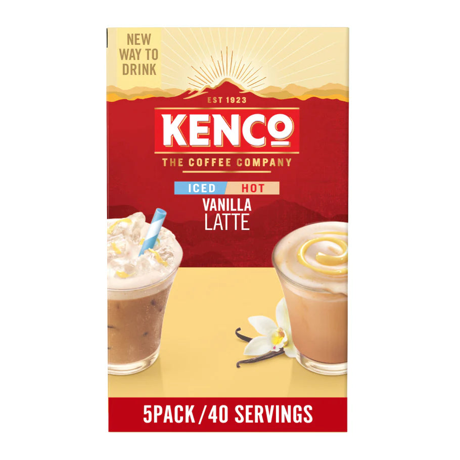 Café-style vanilla latte made easy with Kenco instant sachets