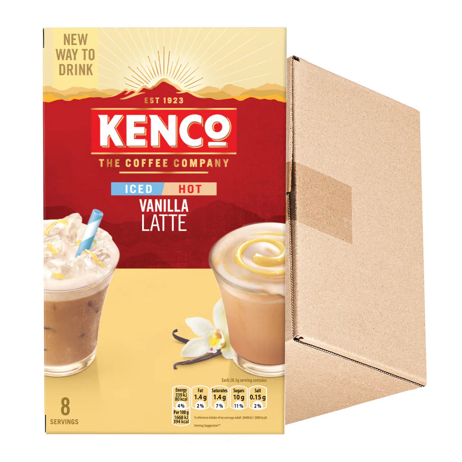 Kenco Vanilla Latte sachets ideal for coffee on the go