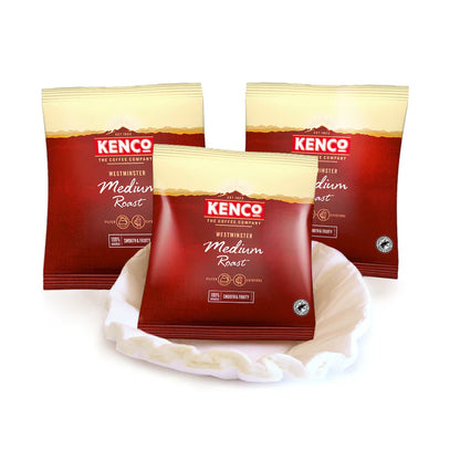 Case of Kenco Westminster Ground Coffee 50x60g packs with filter papers.