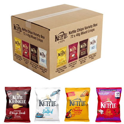 Kettle Chips Variety Box 72 x 40g Mixed Crisps