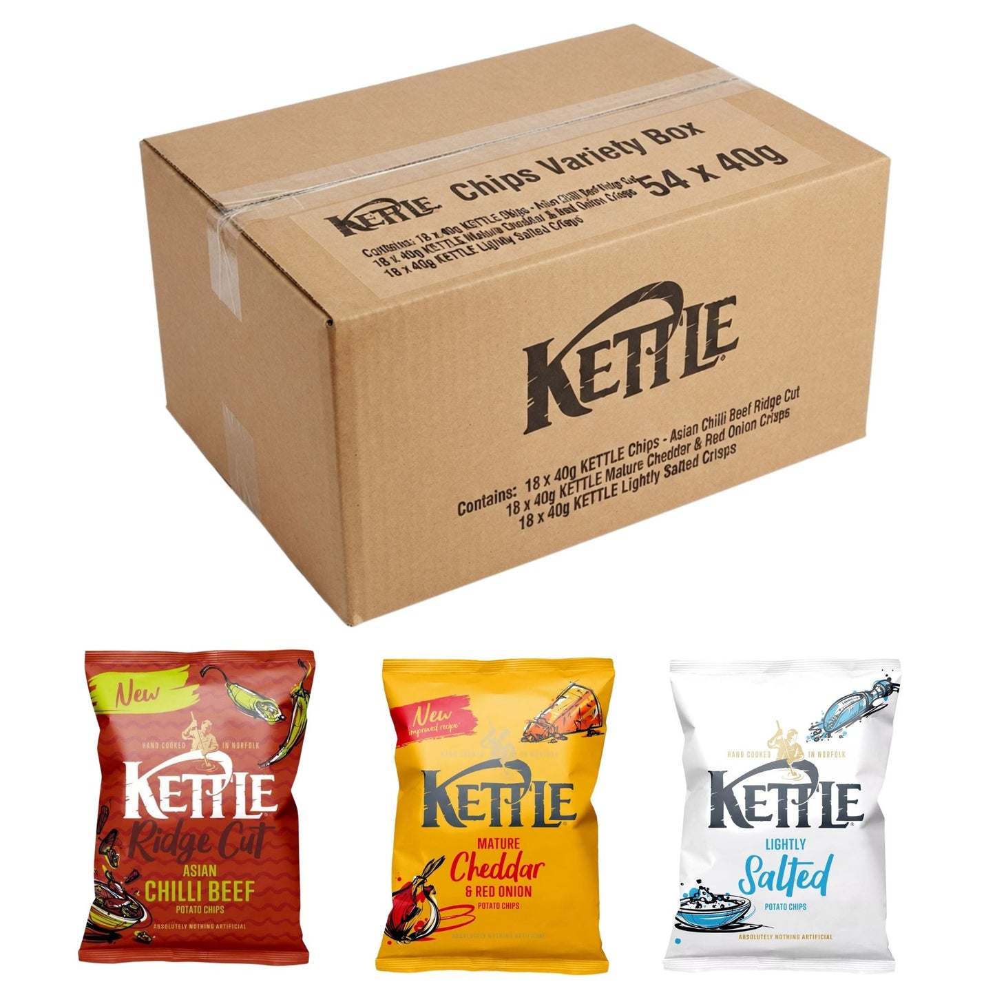 Kettle Chips Variety Box 54 x 40g