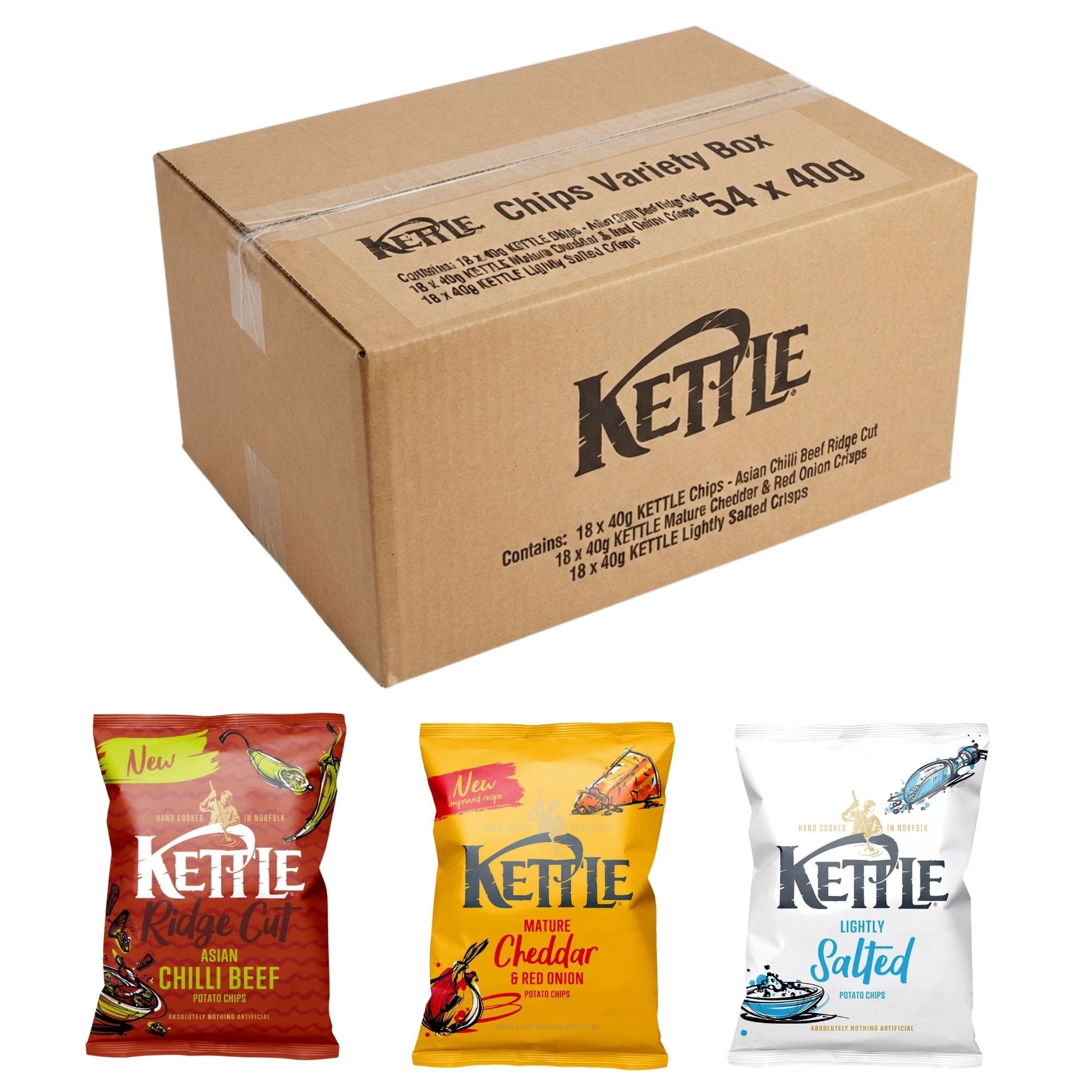 Kettle Chips Variety Box 54 x 40g