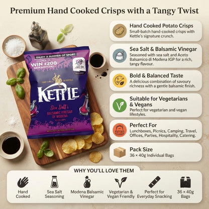 Hand cooked crisps with Modena balsamic vinegar