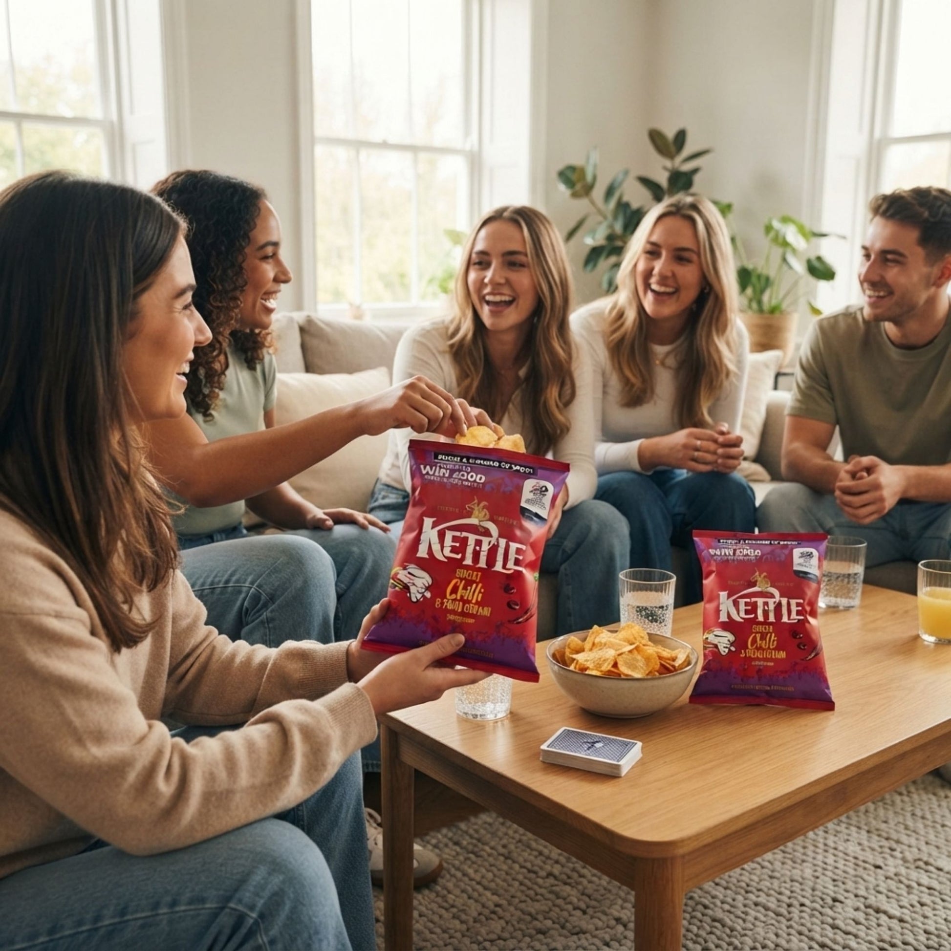 Sweet chilli crisps snack bags