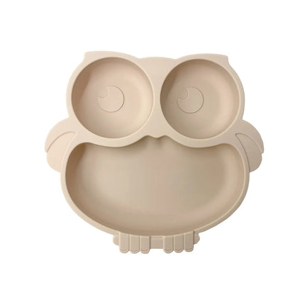 Kids anti slip silicone feeding plate for daily use