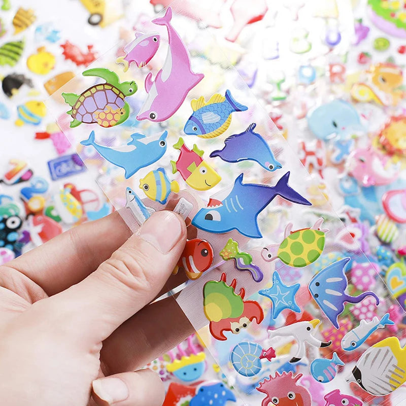 Colorful cartoon sticker set for boys and girls