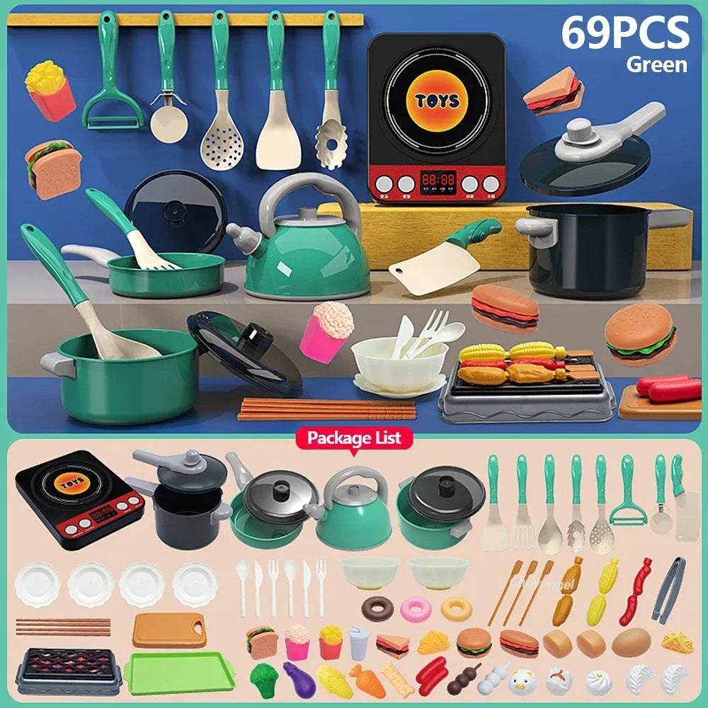 Kids cooking learning toy set for educational pretend play