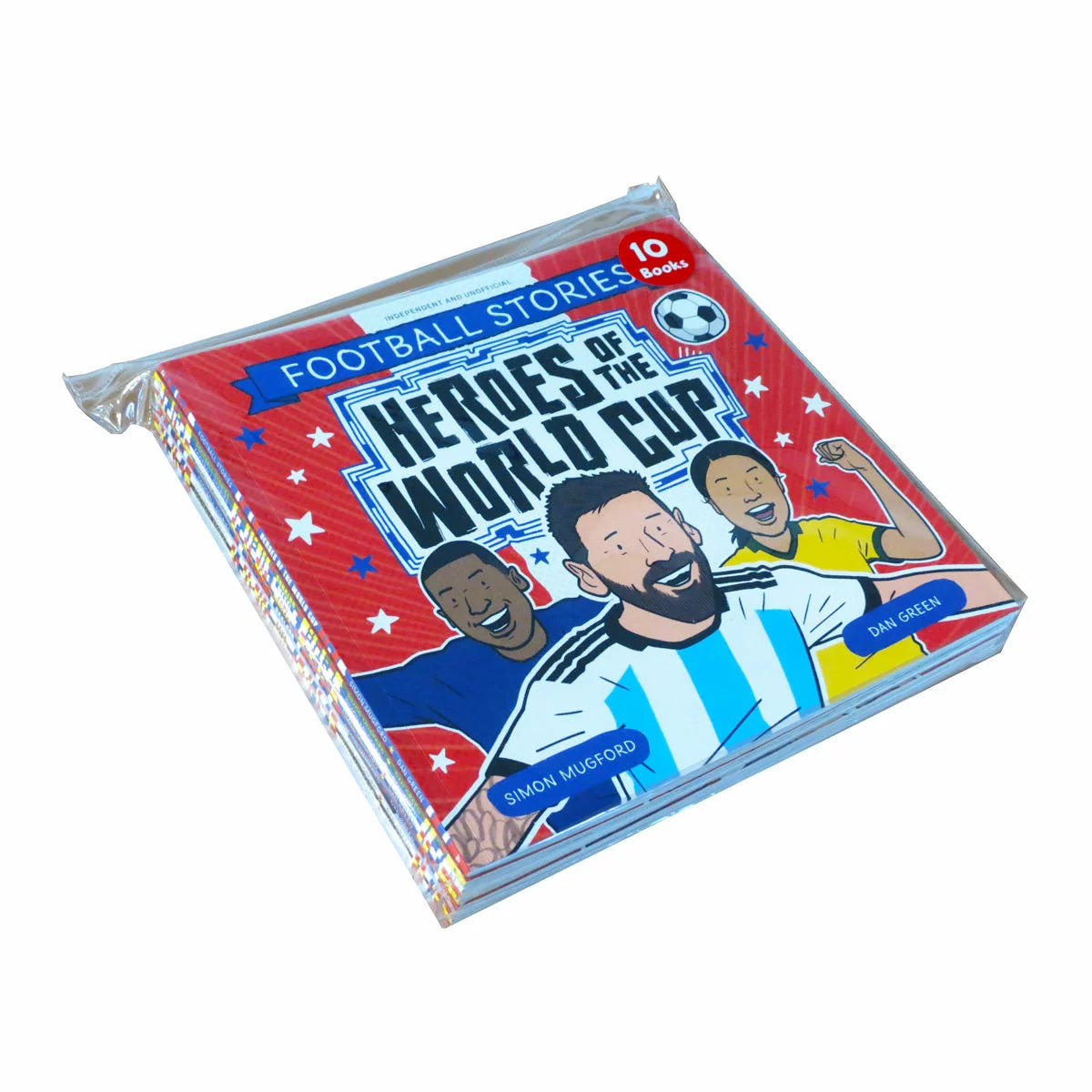 Kids football reading set with Messi and Ronaldo books