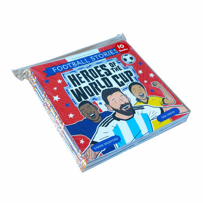 Kids football reading set with Messi and Ronaldo books
