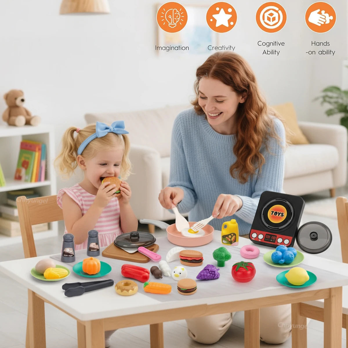 Interactive cooking toys for creative role play activities