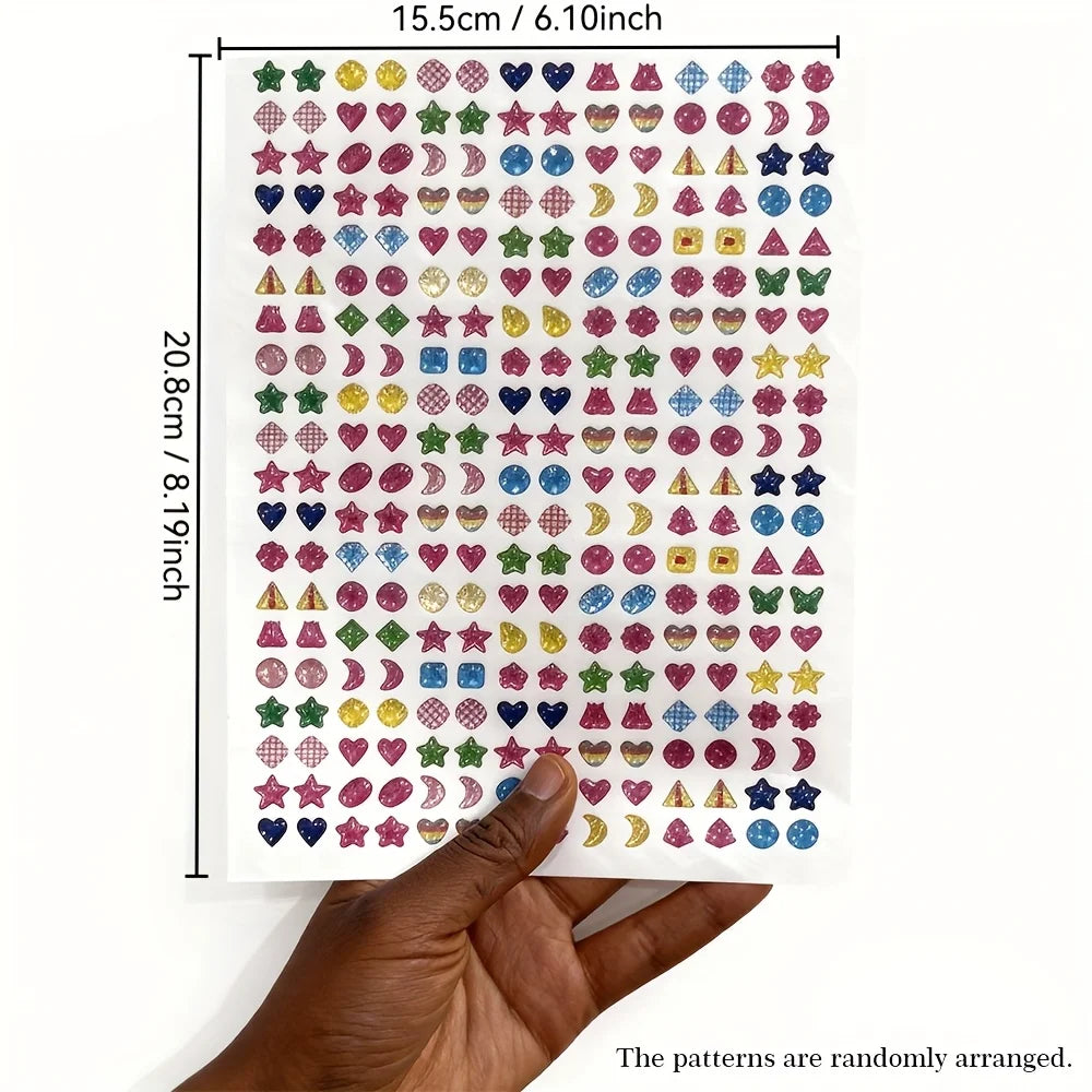 Peel and stick crystal stickers for creative decoration