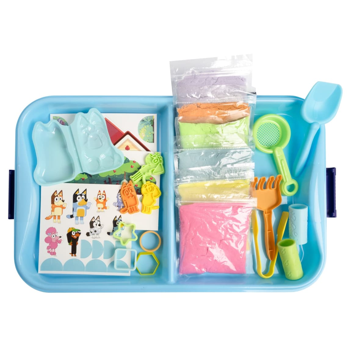 Colourful sand craft set with moulds for children