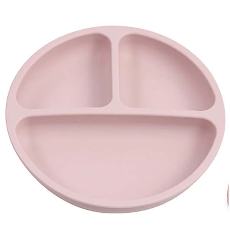 Kids silicone serving plate for home mealtime