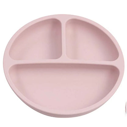 Kids silicone serving plate for home mealtime