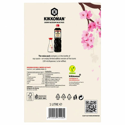 Kikkoman 1L naturally brewed soy sauce with dispenser
