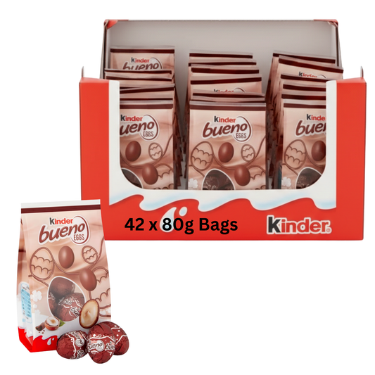 Kinder Bueno Milk Chocolate and Hazelnut Mini Easter Eggs 80g