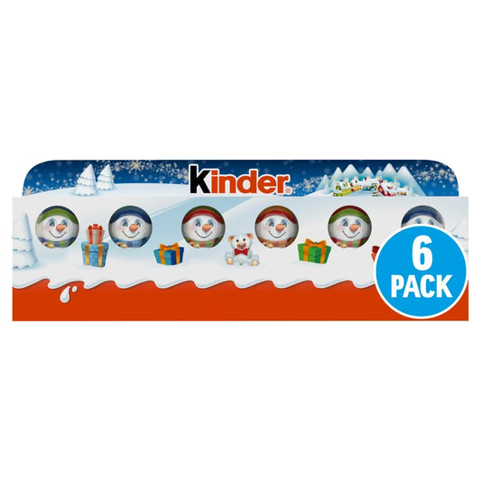 Kinder Milk Chocolate Christmas Mini Figures 90g – 6 festive milk chocolates