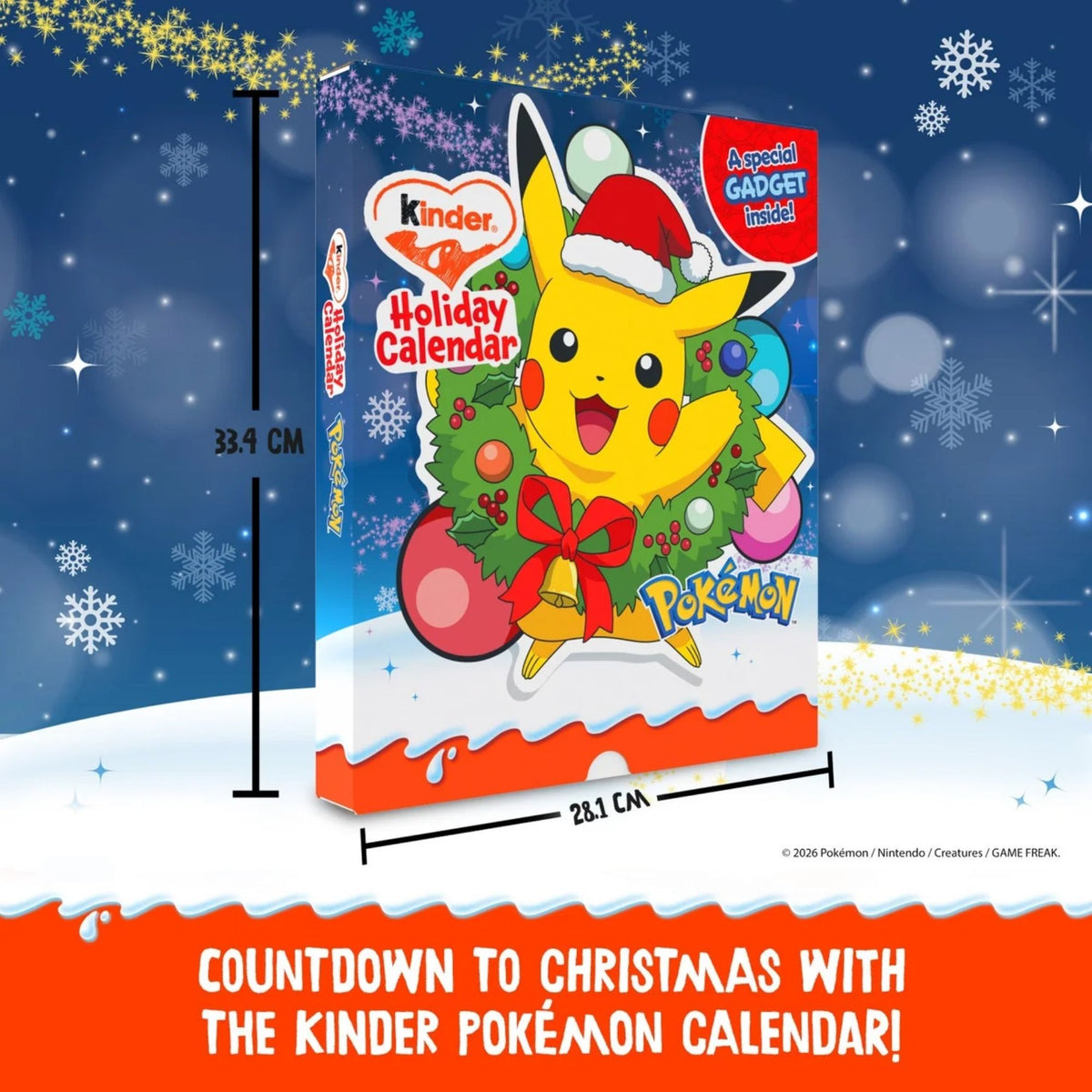 Kinder Pokémon chocolate countdown calendar