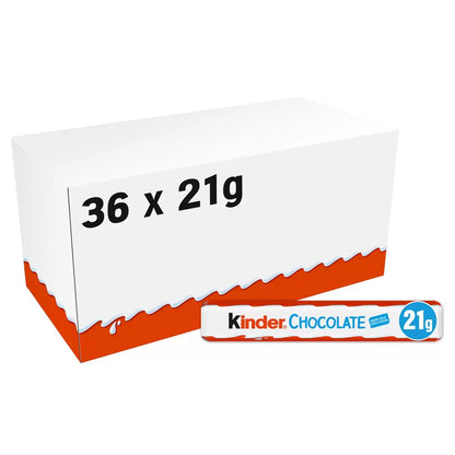 Kinder Chocolate Snackbar 36 pack – bulk milk chocolate snacks for sharing