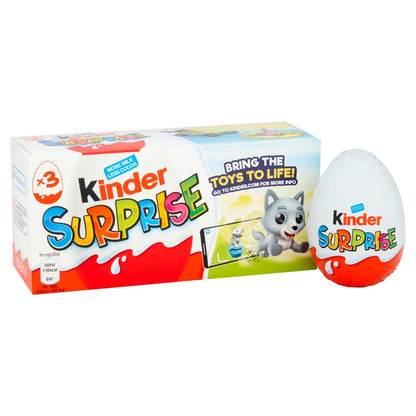 Kinder milk chocolate egg with creamy white lining and toy inside