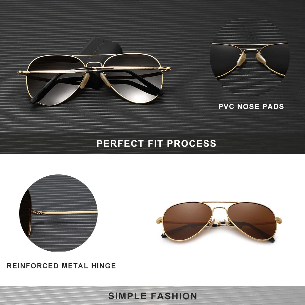 KINGSEVEN pilot sunglasses black gray polarized TAC lens