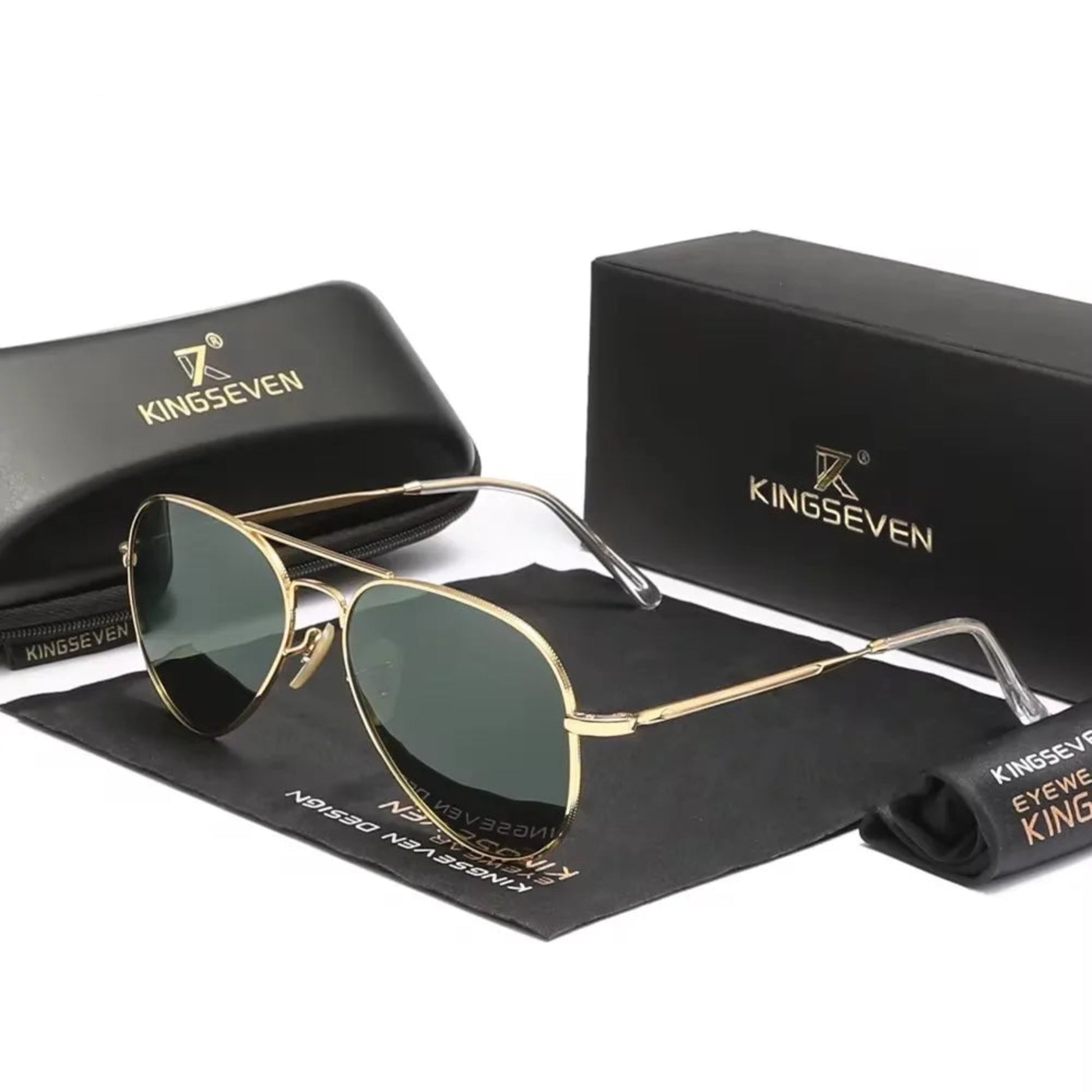 KINGSEVEN polarized pilot sunglasses UV400 CE certified alloy frame