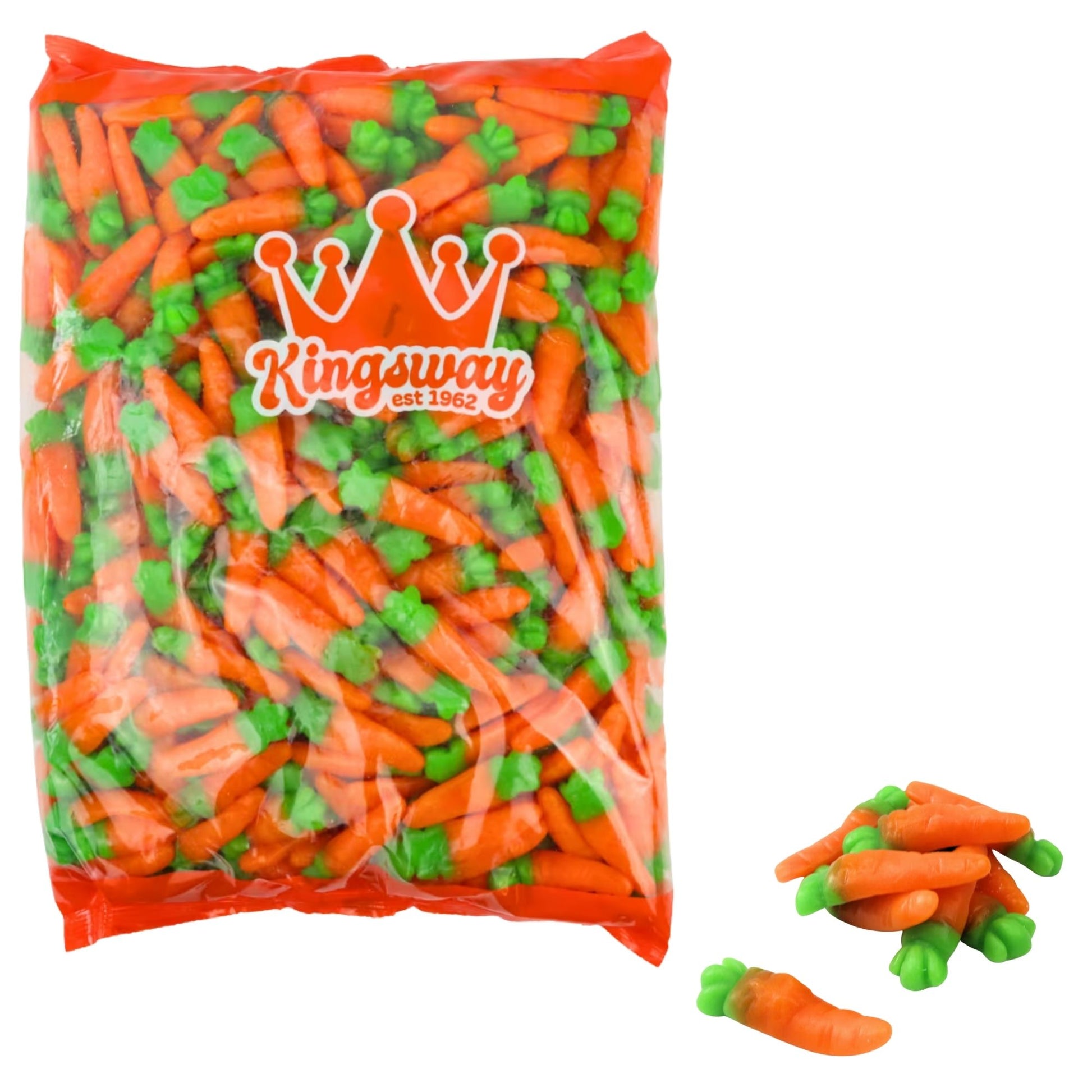 Kingsway Gummy Carrots 3kg – Bulk Orange Flavored Sweets