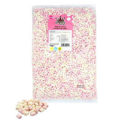 Kingsway Toppings pink and white micro mallows vanilla flavour