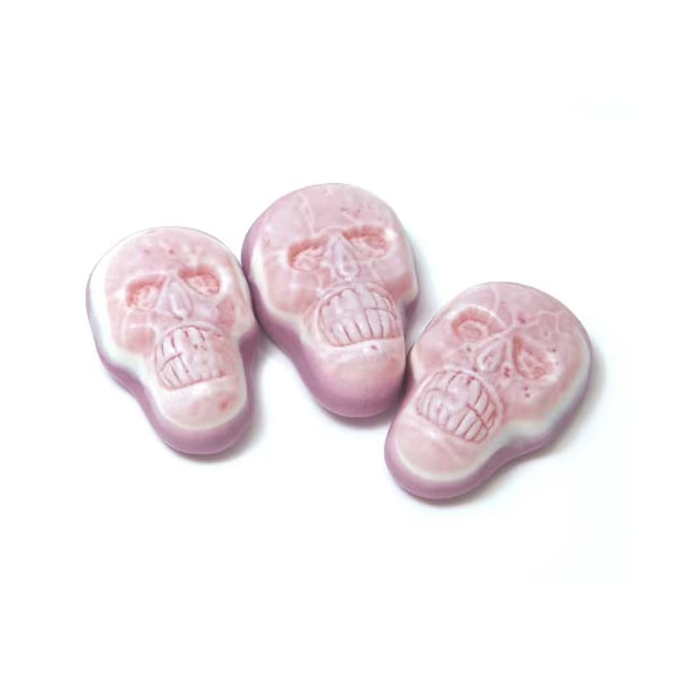 Strawberry jelly-filled skull candies for Halloween parties