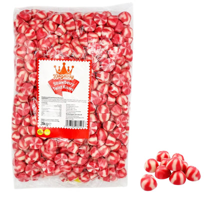 Strawberry and cream jelly sweets in 3kg bulk bag