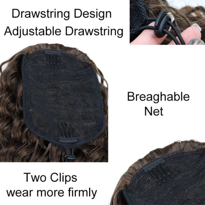 Heat resistant kinky curly synthetic hairpiece