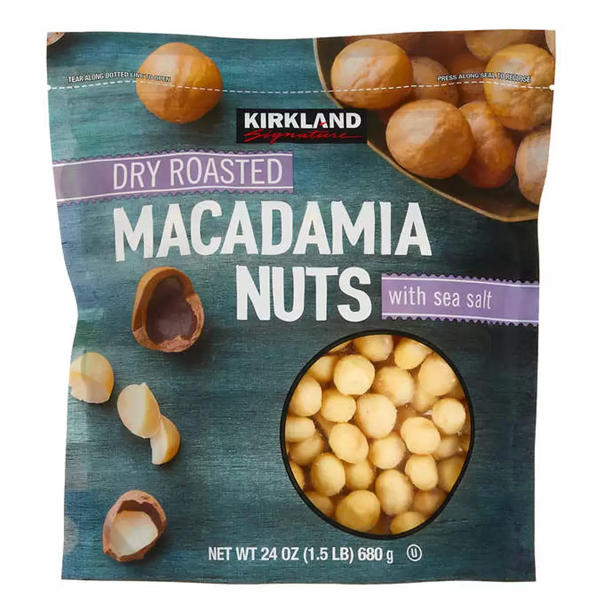 Kirkland Signature Dry Roasted Macadamia Nuts 680g Sea Salt