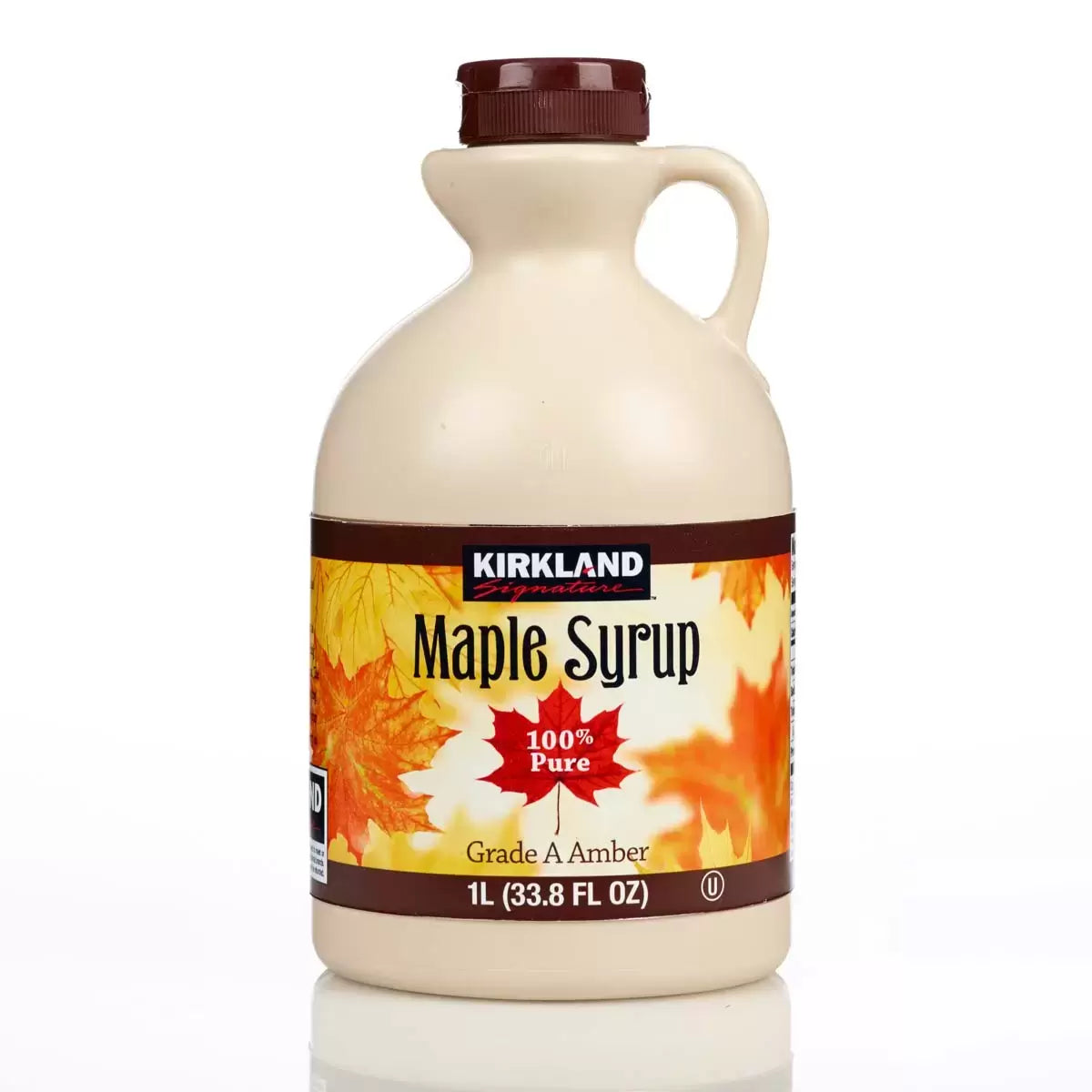 Kirkland Signature 100% Pure Grade A Amber Maple Syrup in 1L bottle