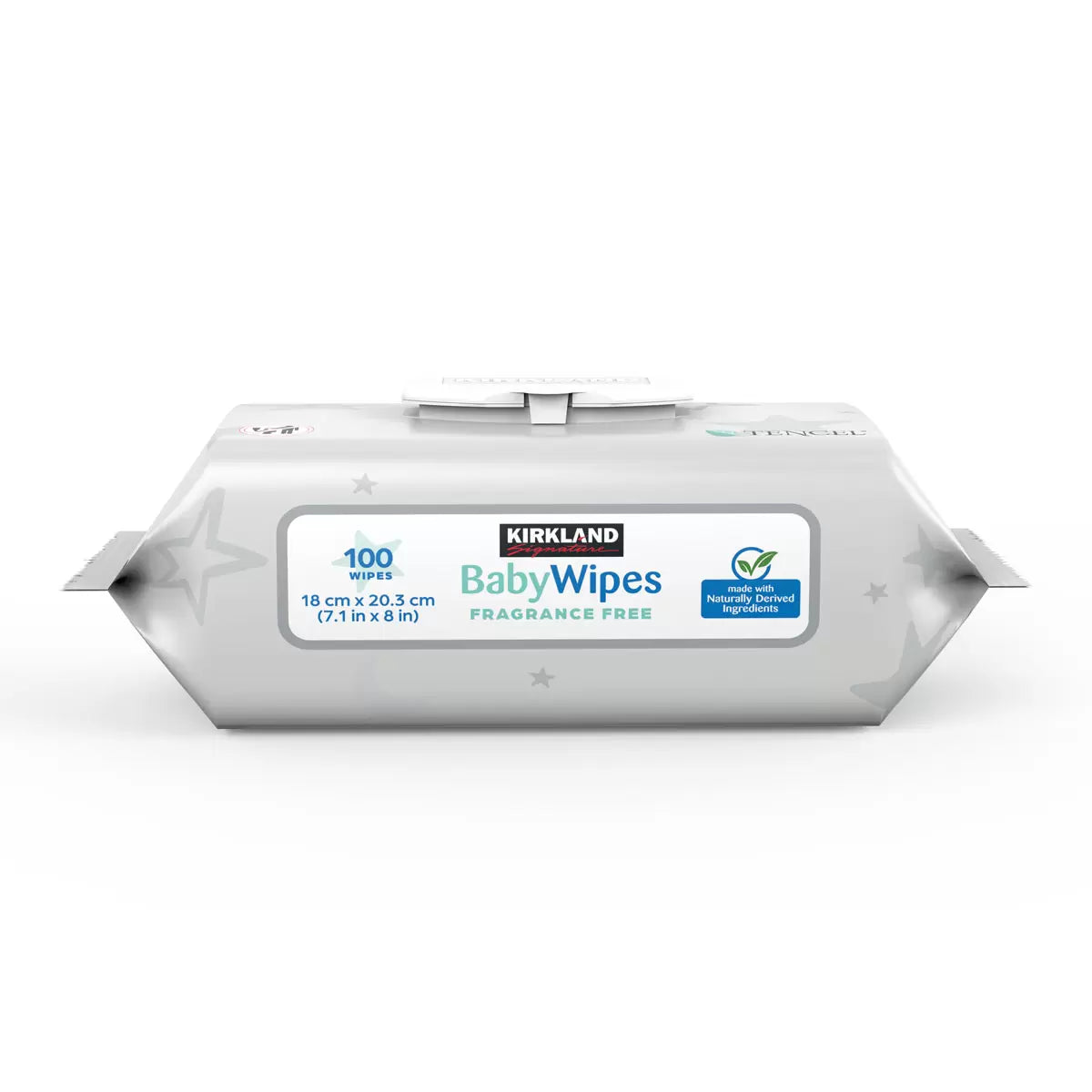 Made with naturally derived ingredients, Kirkland Tencel wipes