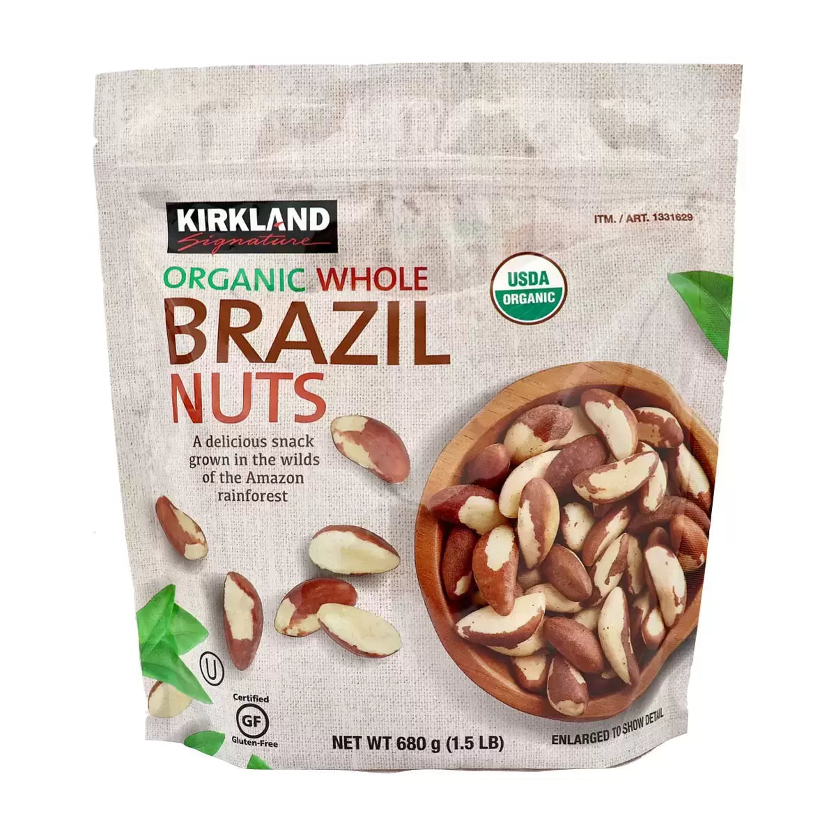 Kirkland Signature Organic Brazil Nuts 680g resealable pack