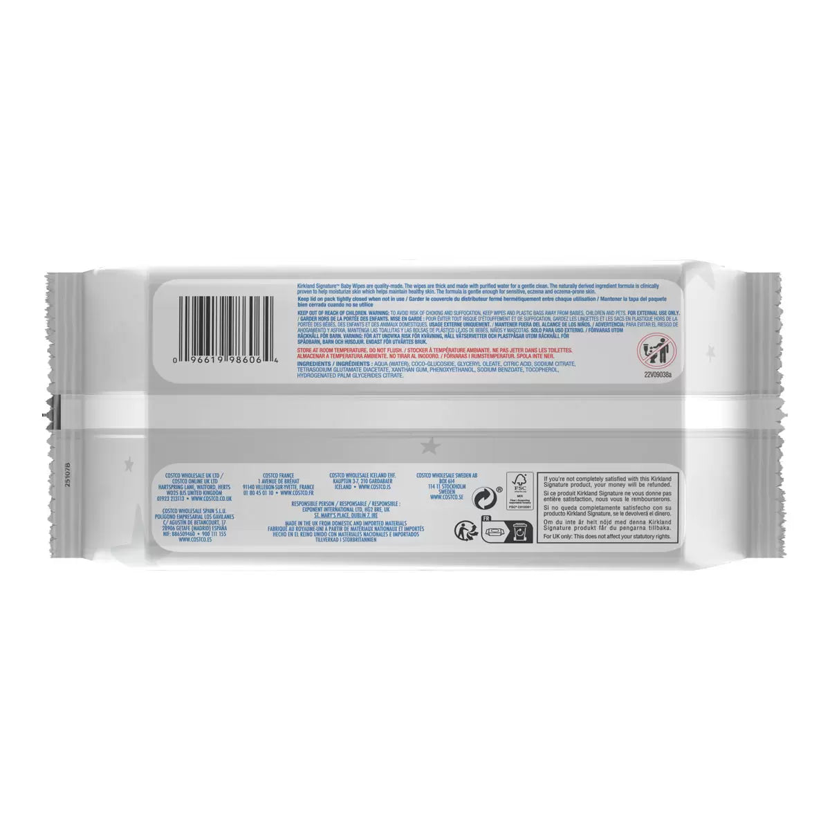 Gentle clean with Kirkland Signature Tencel Baby Wipes pack